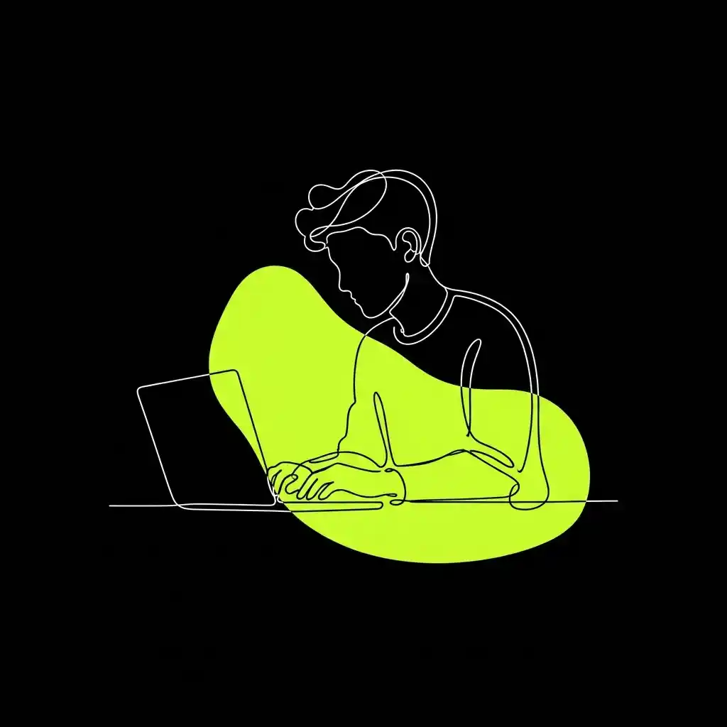 A person typing on his laptop image by digital marketer in alappuzha chichu